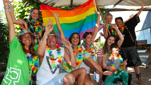 Members of the Rainbow Wave Festival Committee during the preparations for the festival.